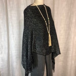MS MAD STYLE- Asymmetrical Poncho Pullover